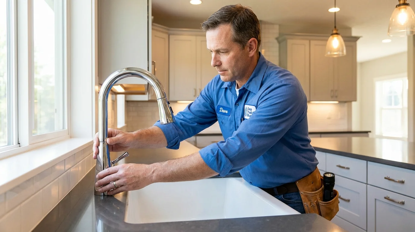 Kitchen faucet installation by Johns Plumbing LLC in Oliver Springs