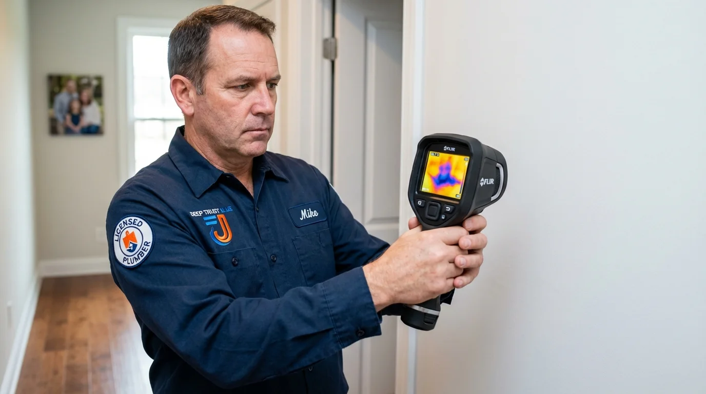 Thermal imaging leak detection by Johns Plumbing LLC in Oliver Springs